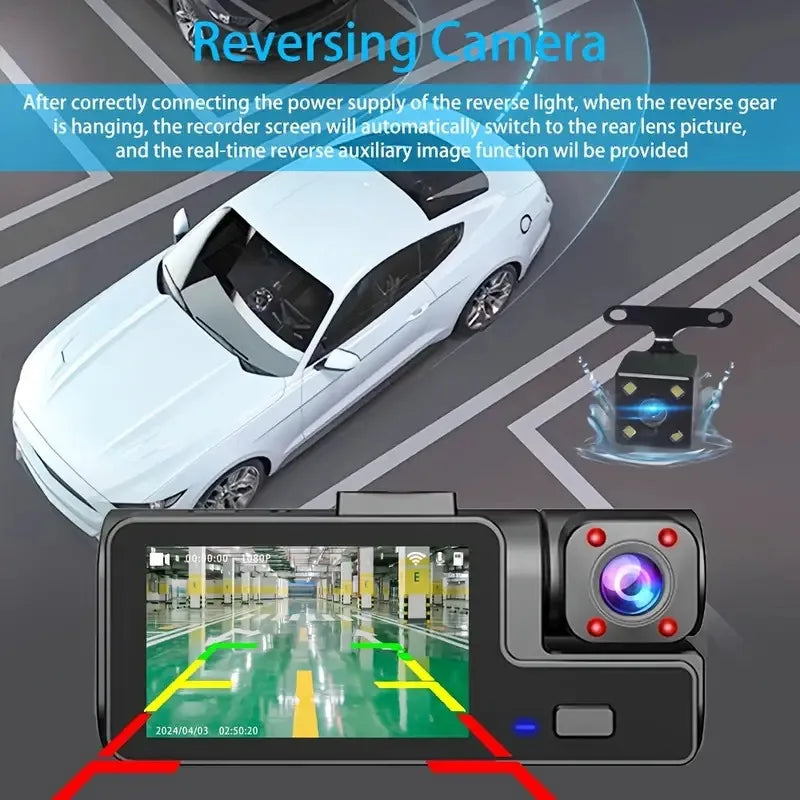 Full HD 1080P Smart Dash Camera – Wide Angle Driving Recorder