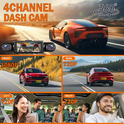All-in-One Wireless Dash Cam (Front + Rear | 1080P HD)
