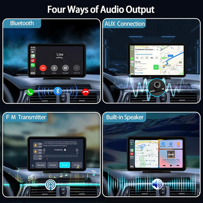 MotornestPro™ Wireless CarPlay Touchscreen Display (Android Auto + Bluetooth + GPS)