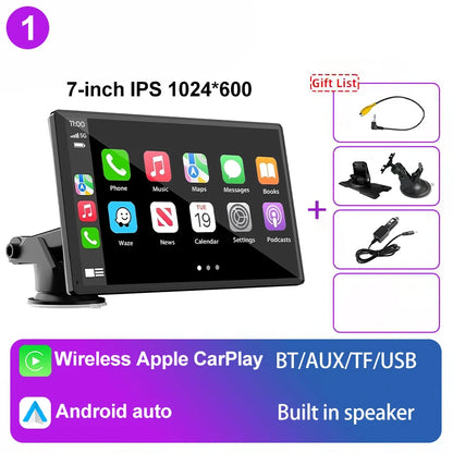 MotornestPro™ Wireless CarPlay Touchscreen Display (Android Auto + Bluetooth + GPS)