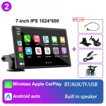 MotornestPro™ Wireless CarPlay Touchscreen Display (Android Auto + Bluetooth + GPS)