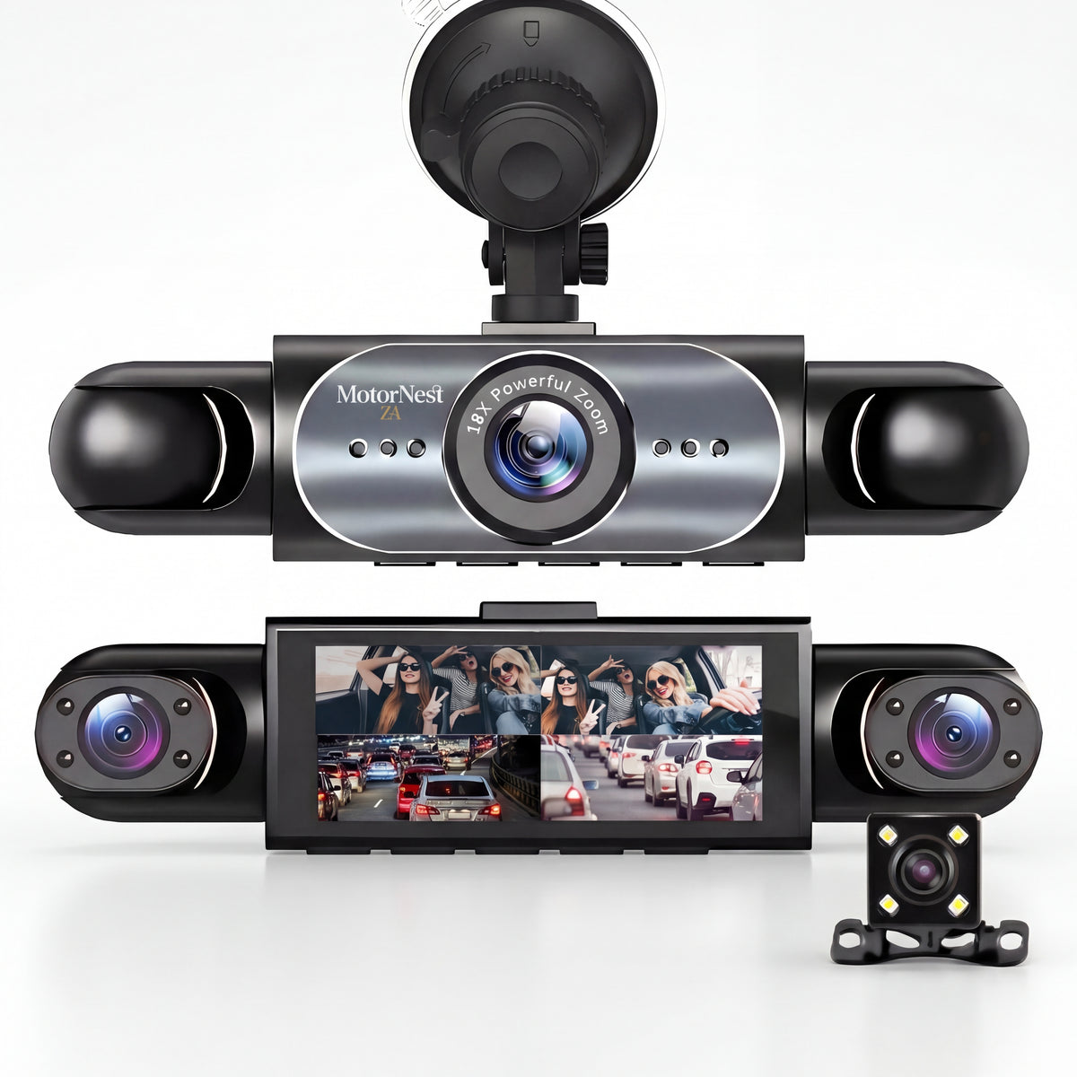 All-in-One Wireless Dash Cam (Front + Rear | 1080P HD)