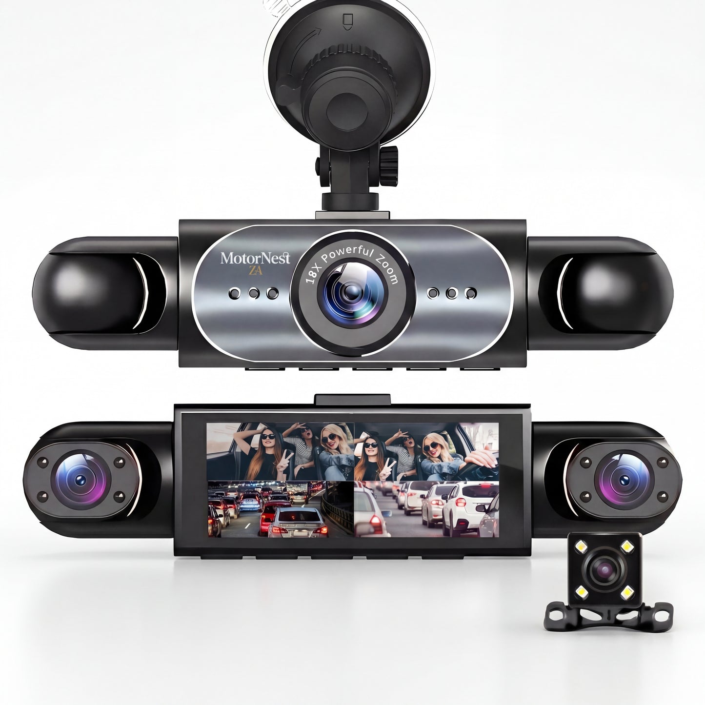 All-in-One Wireless Dash Cam (Front + Rear | 1080P HD)